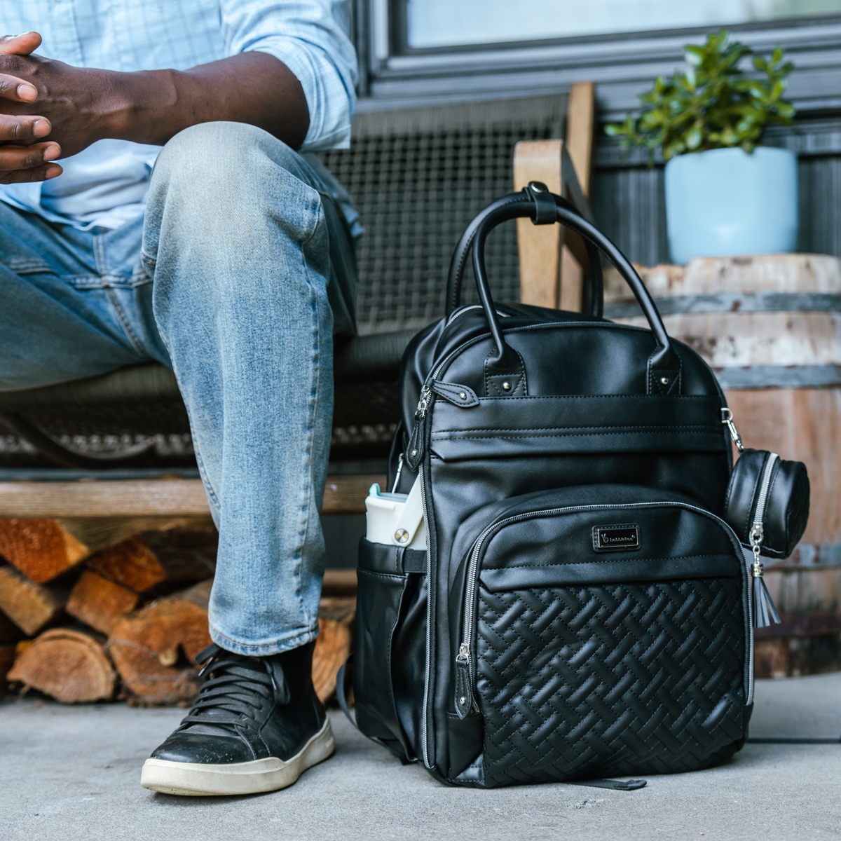 Vegan Leather Original Diaper Bag
