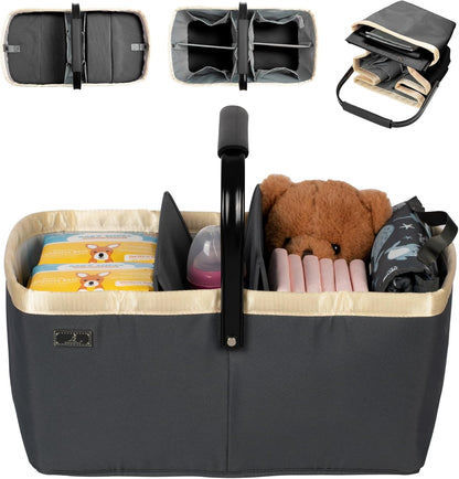 babbleroo black diaper caddy