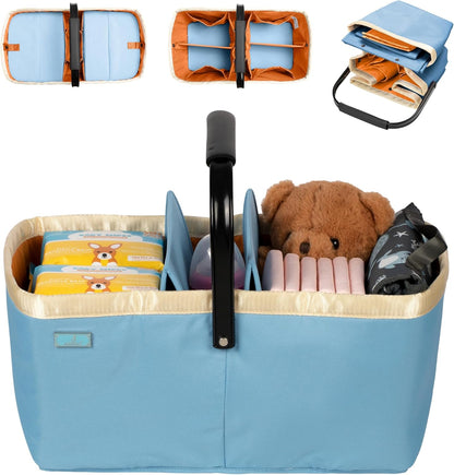 babbleroo blue diaper caddy