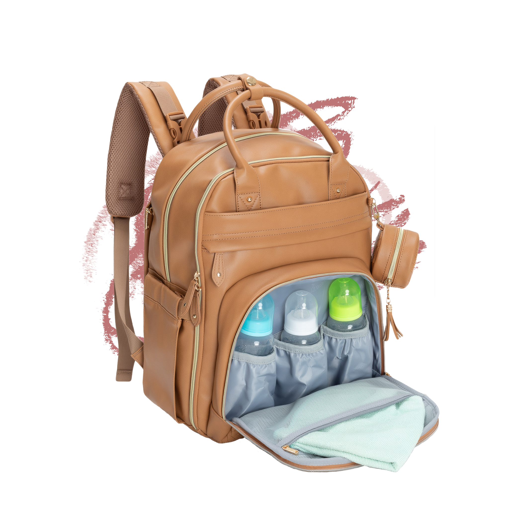 #color_vegan leather light brown