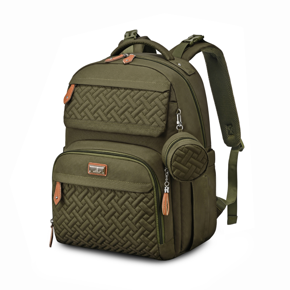 army green travel diaper bag 