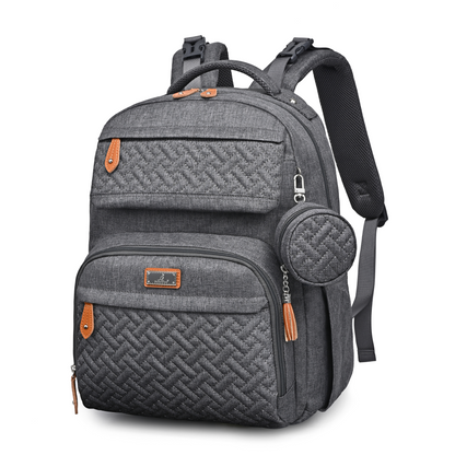 dark grey travel diaper bag 