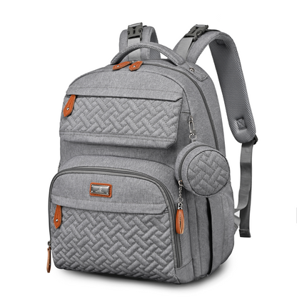 light grey travel diaper bag