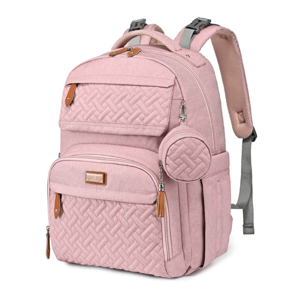 pink travel diaper bag