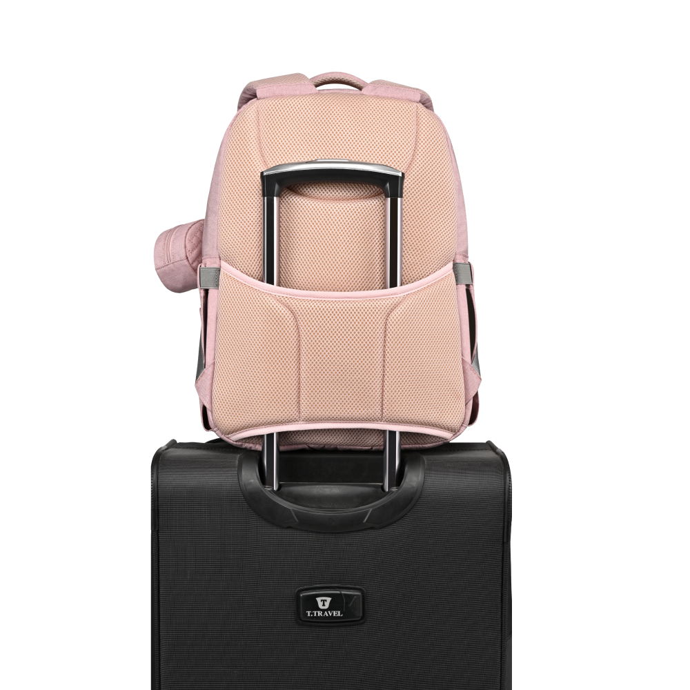 pink travel diaper bag luggage strap