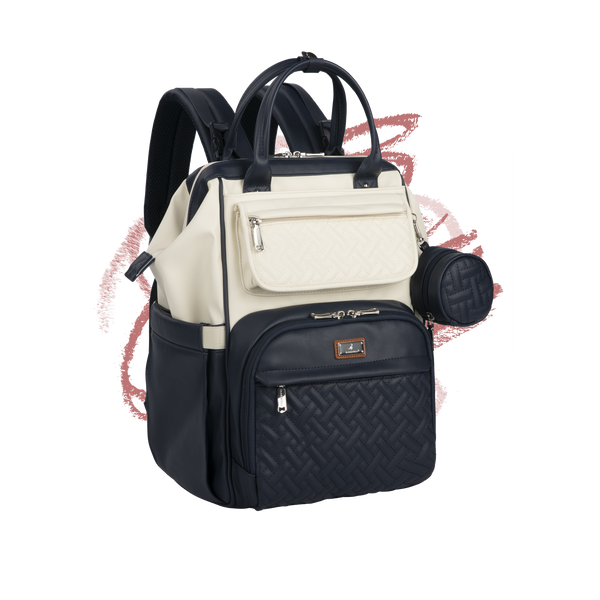 Soft Vegan Leather Wide Top Diaper Bag | BabbleRoo
