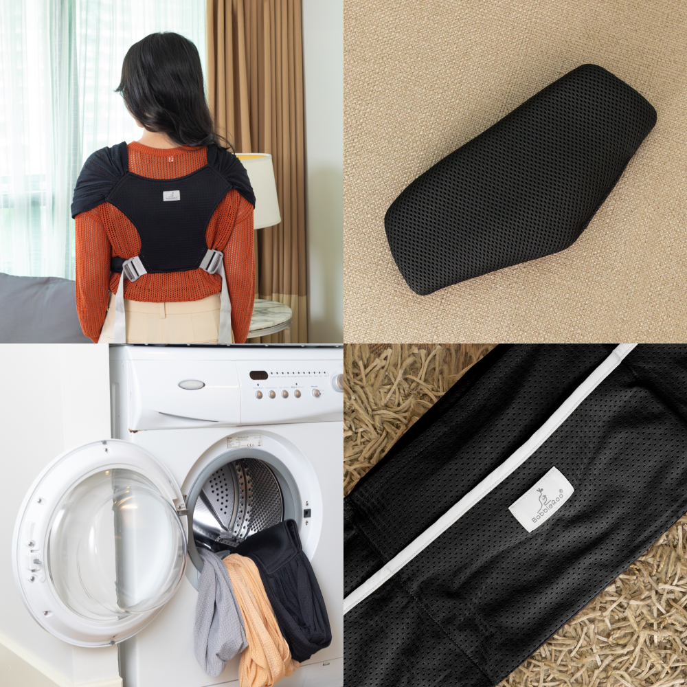 baby wrap carrier - black details 