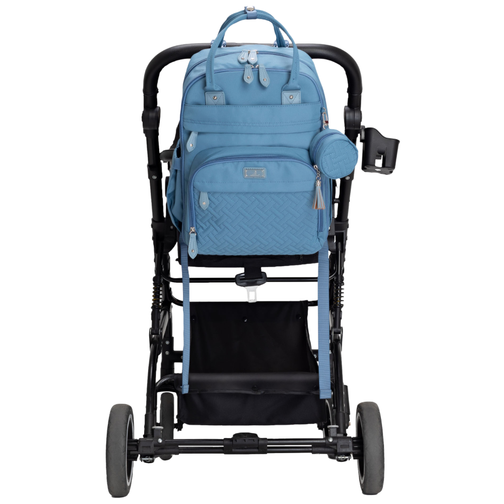 blue original diaper bag stroller straps