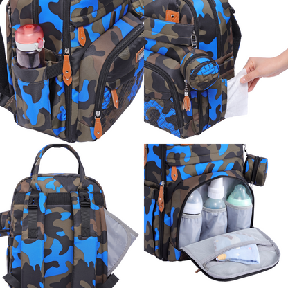 camo original diaper bag features