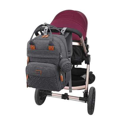 dark grey original diaper bag stroller straps