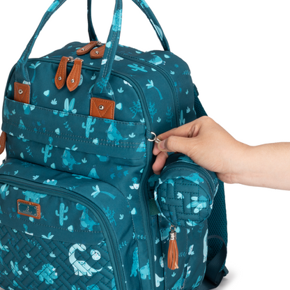 dino original diaper bag pacifier pocket