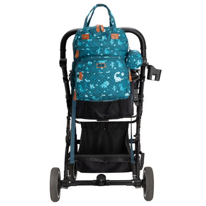 green dino original diaper bag stroller straps