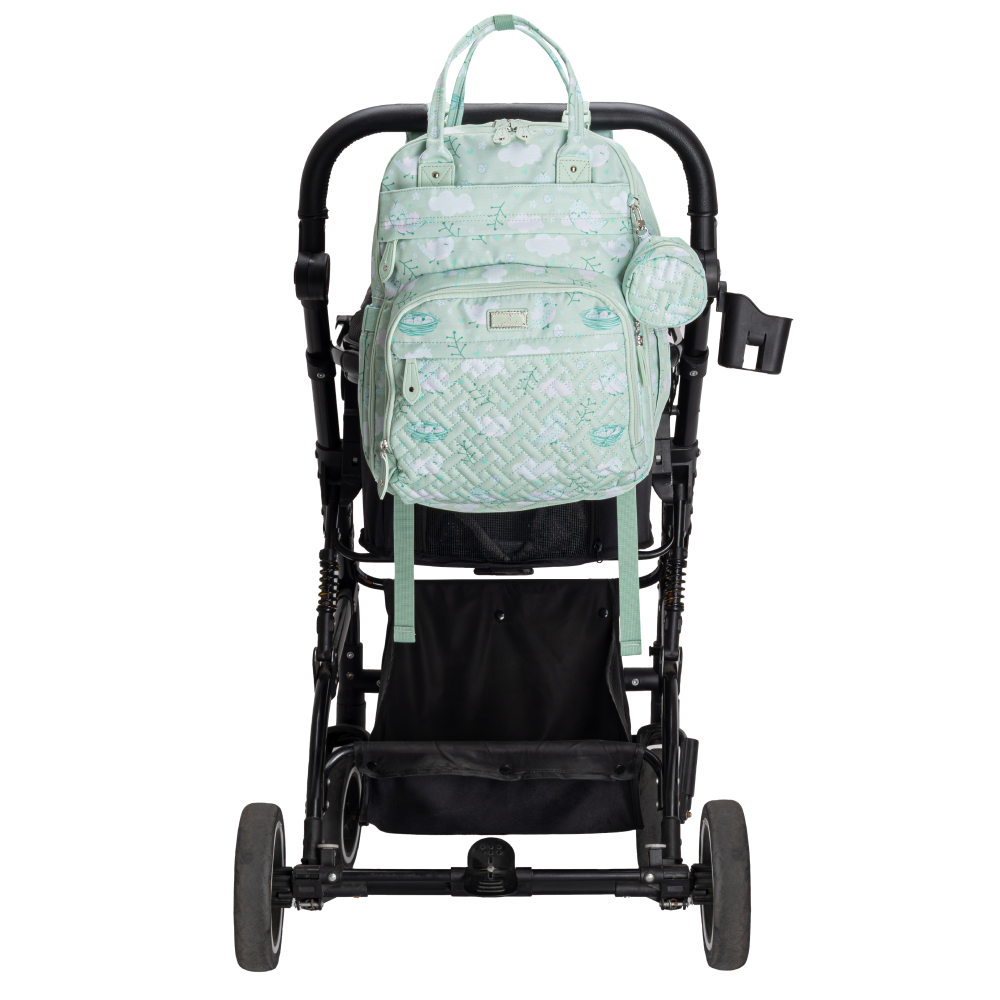 green birdy original diaper bag stroller straps