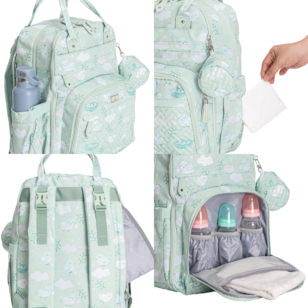 green birdy original diaper bag features