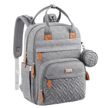 light grey original diaper bag 