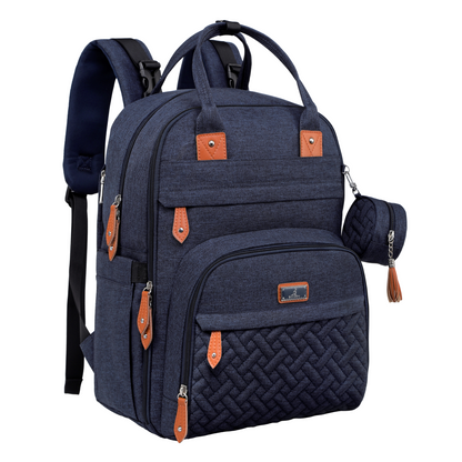 navy blue original diaper bag 
