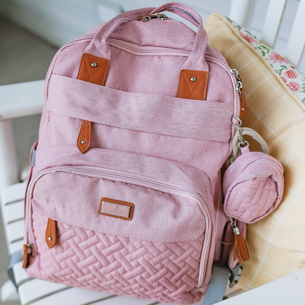 pink original diaper bag lifestyle