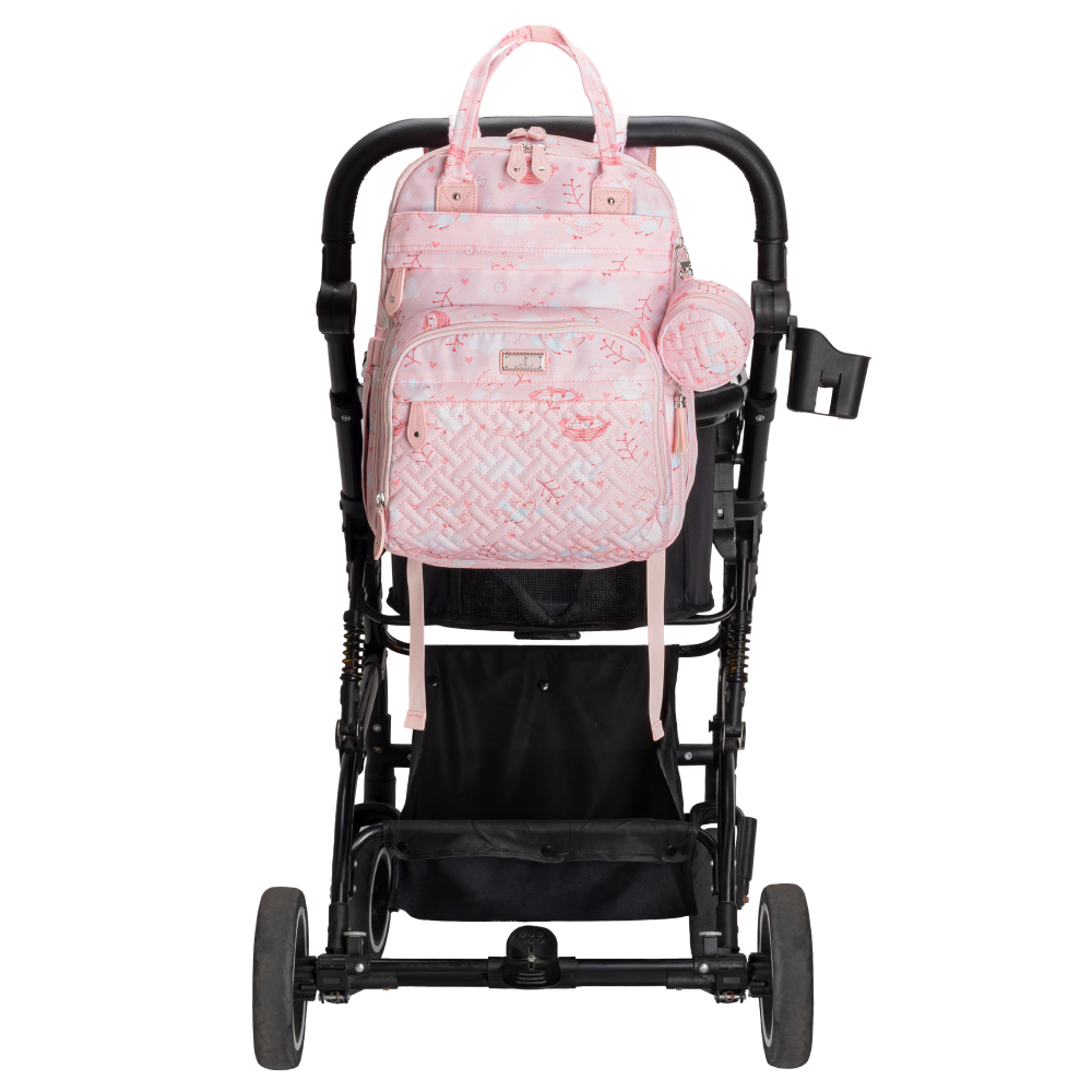 pink birdy original diaper bag stroller straps